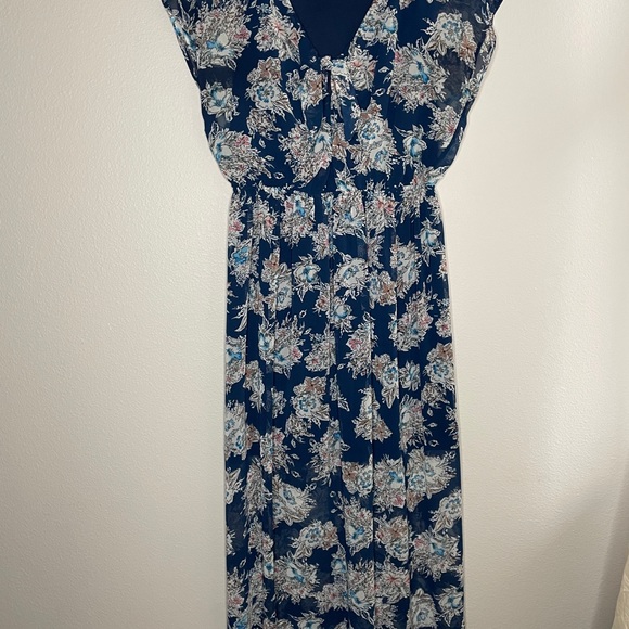 dress floral women’s size small blue floral print - Picture 3 of 3